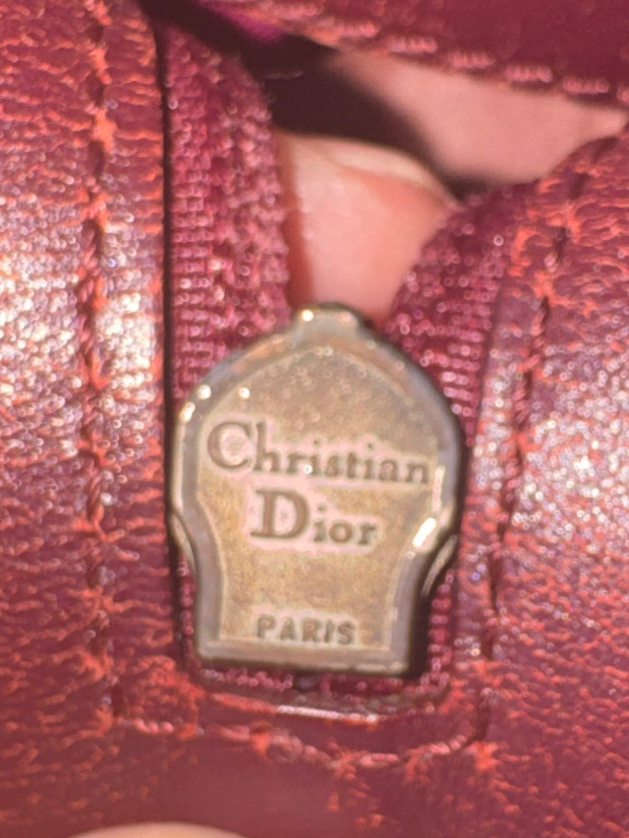 Christian Dior Burgundy Trotter Monogram Jacquard Crossbody Messenger Bag