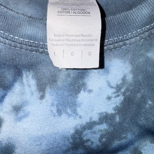 Blue Tie-Dye Cropped T-Shirt