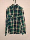 Ascend Green & Navy Plaid Button-Up Shirt