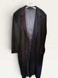 Manchester Hand-Tailored Black Long Overcoat