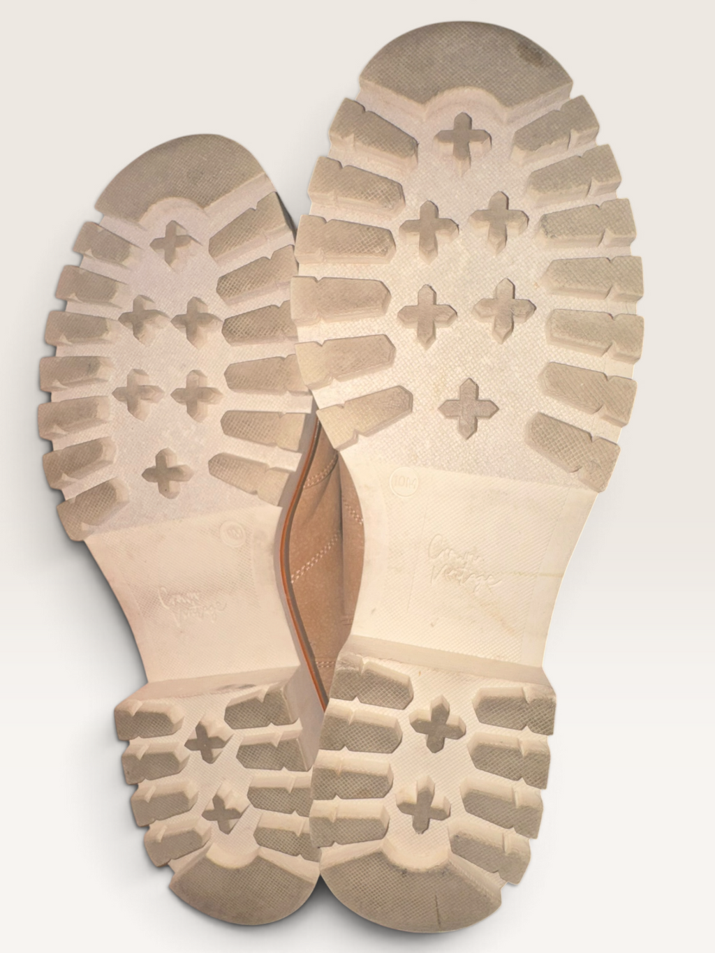 Tan Hiking-Style Ankle Boots with Colorful Laces