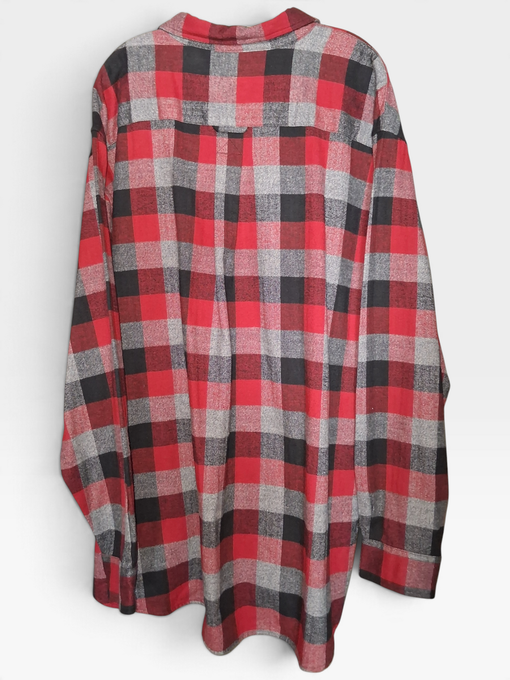 RedHead Brand Co. Men's Red Black & Gray Buffalo Plaid Flannel Shirt
