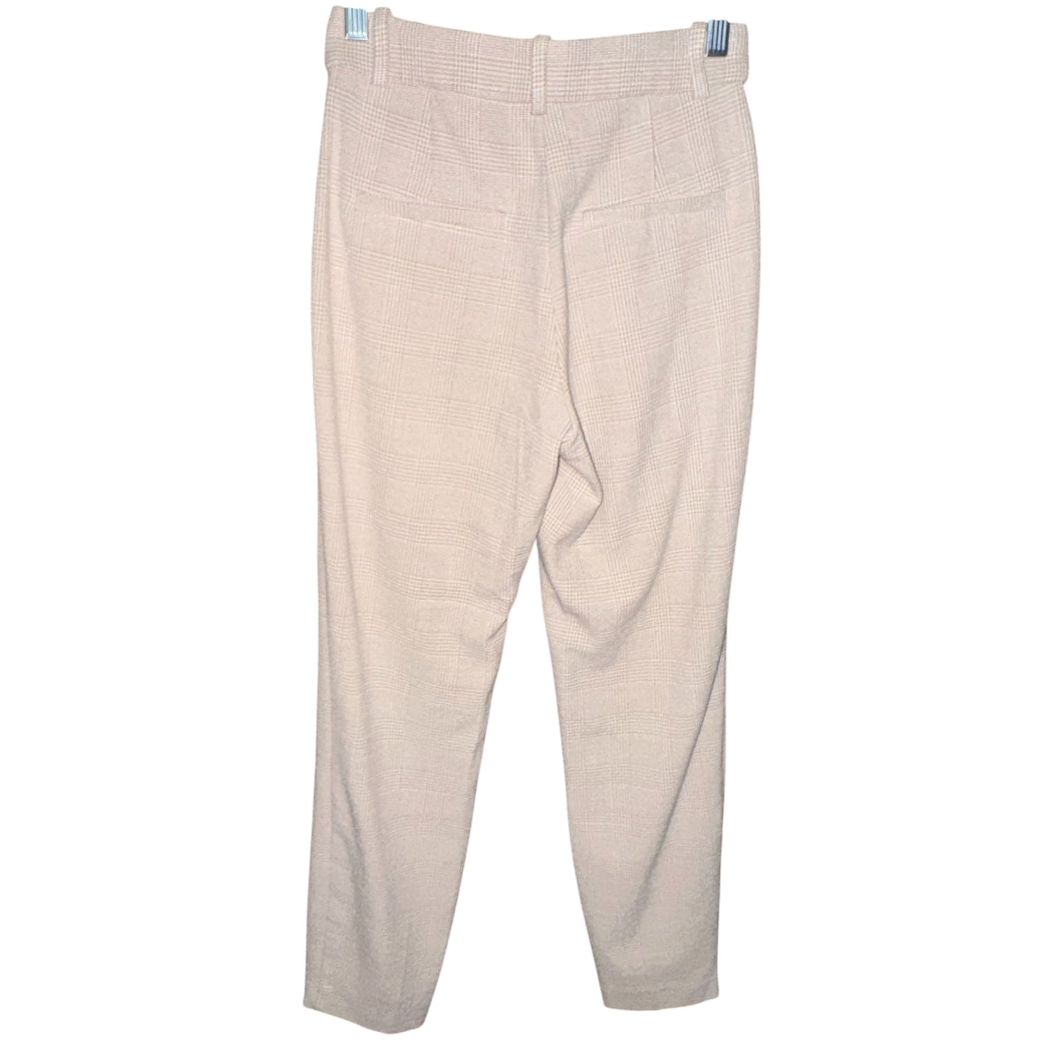 H&M Cream Plaid Ankle Trousers