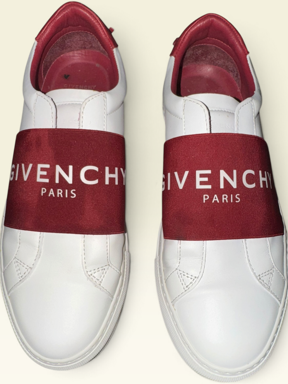 Givenchy Urban Street Slip-On Sneakers with Red Logo Band