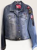 FUBU Fatty Girl Floral Embellished Denim Jacket