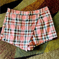 Pink plaid skort