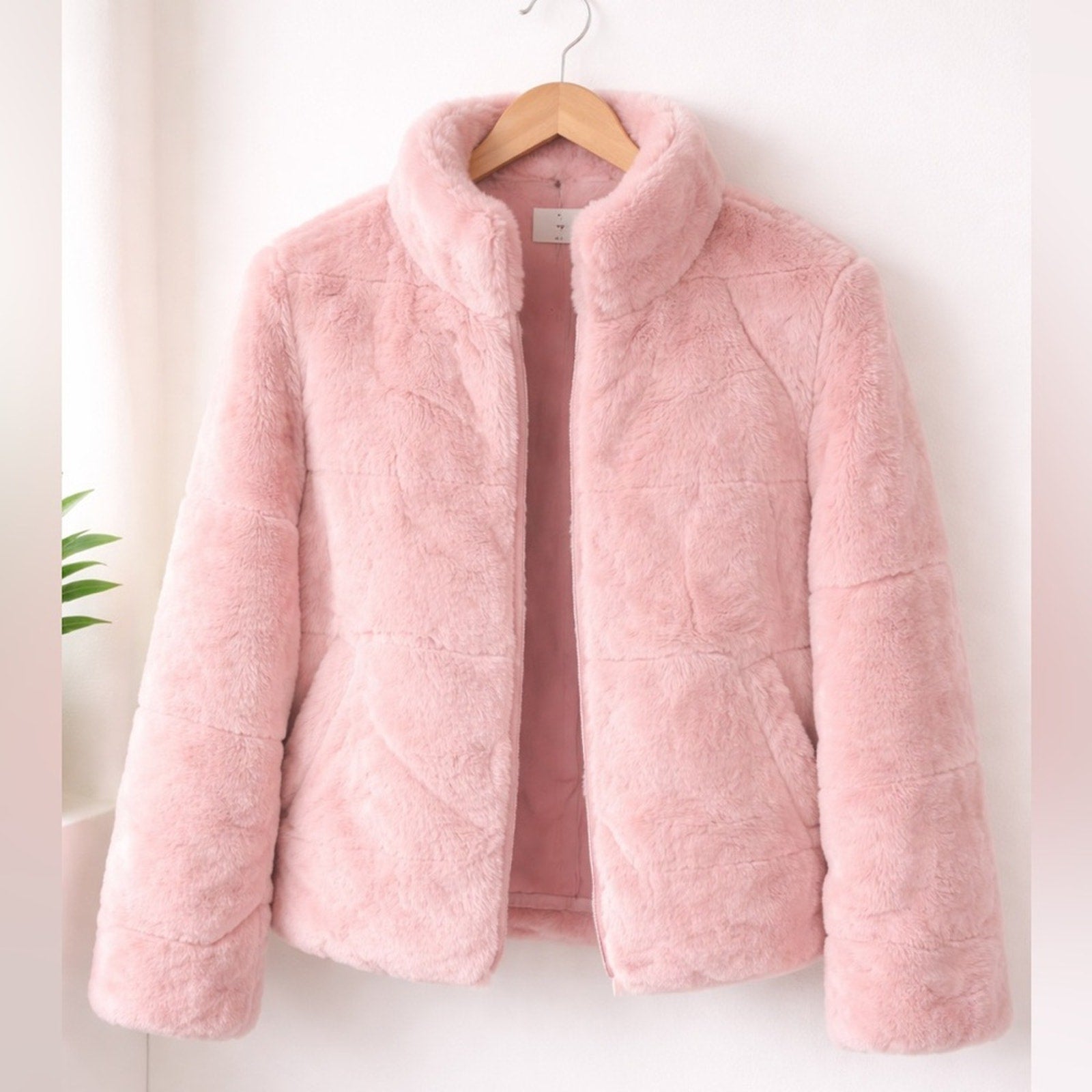 89th & Madison Pink Faux Fur Jacket