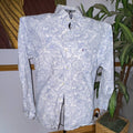 Tommy Hilfiger White and Blue Paisley Shirt