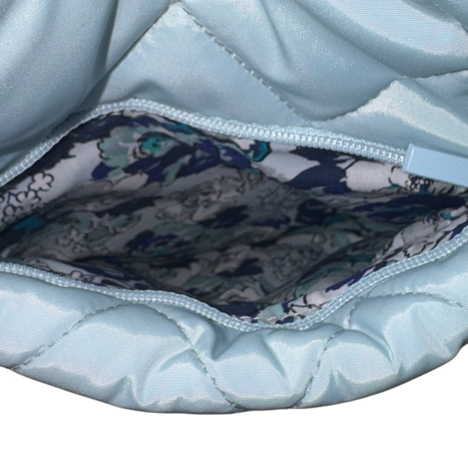 Vera Bradley Ice Blue Light Puffer Quilted Crossbody Bag | Adjustable Strap