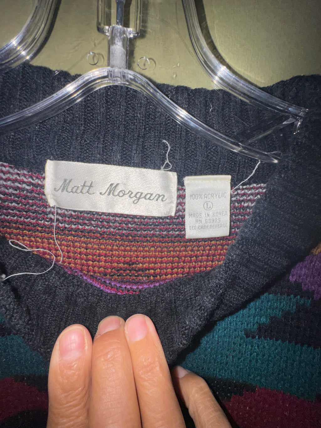 Matt Morgan Multicolor Geometric Knit Sweater