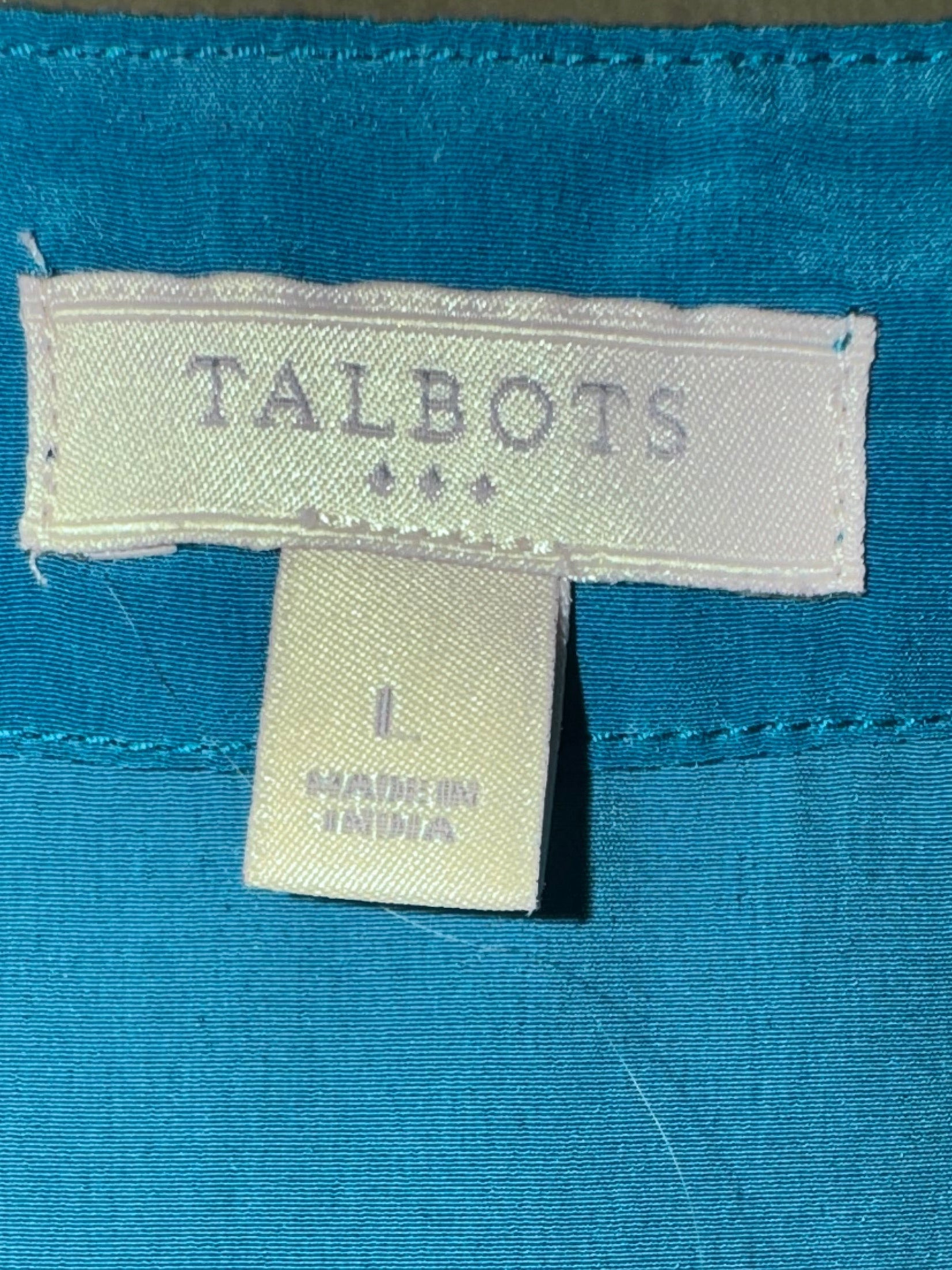 Talbots Turquoise Paisley Sleeveless Blouse
