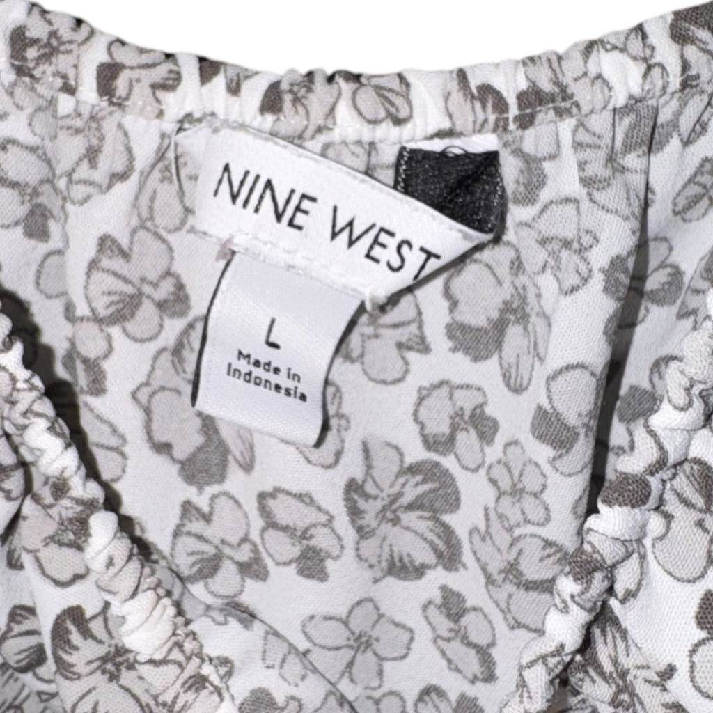 Nine West Floral Smocked Peplum Top