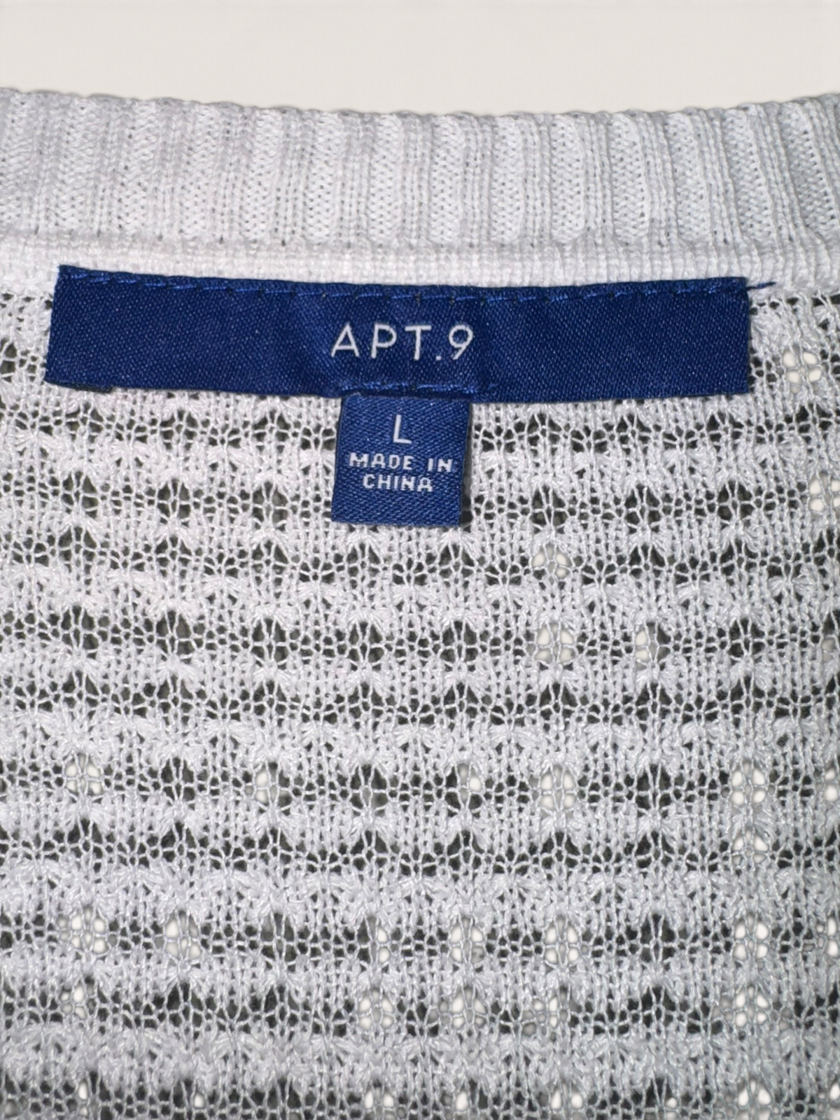 Apt. 9 White Textured Open-Front Cardigan
