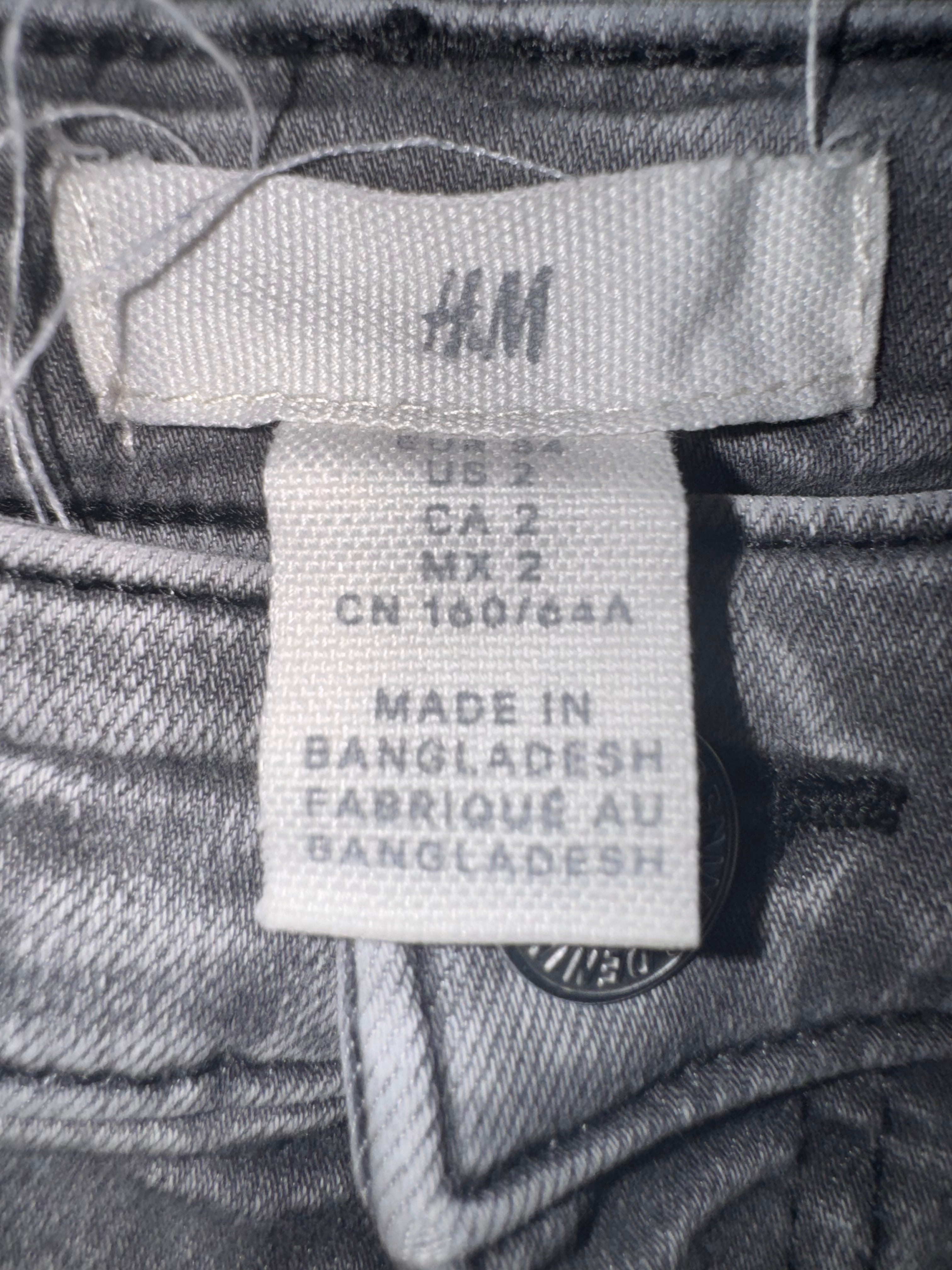 H&M Gray-Wash Skinny Jeans