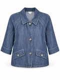 Christopher & Banks Blue Stretch Denim Jacket