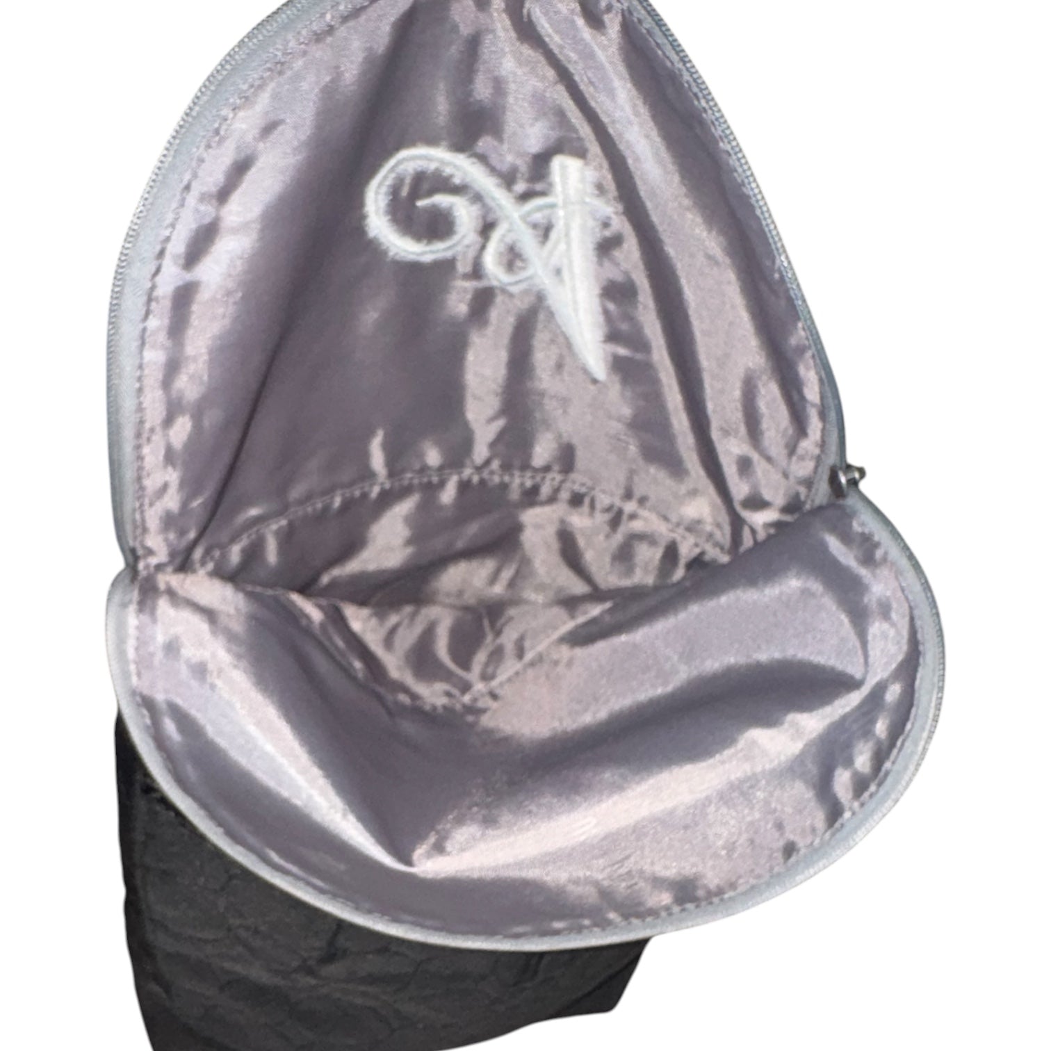 Thirty-One Quilted Black Crossbody Organizer Bag with Monogram “A”