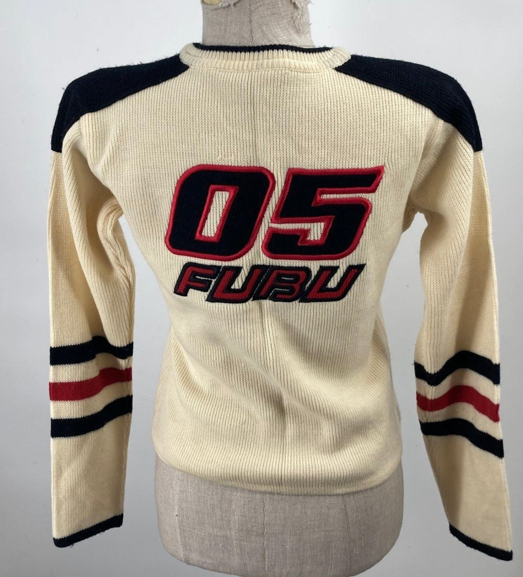 Vintage FUBU Sports “05” V-Neck Knit Sweater