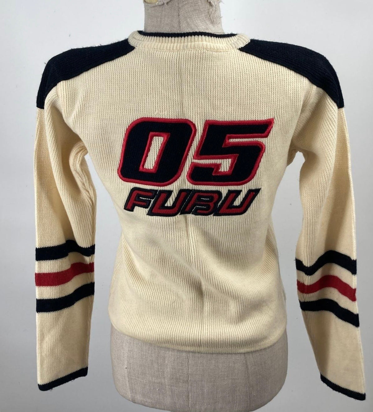 Vintage FUBU Sports “05” V-Neck Knit Sweater