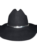 Renegade Black Felt Cowboy Hat with Silver Hatband