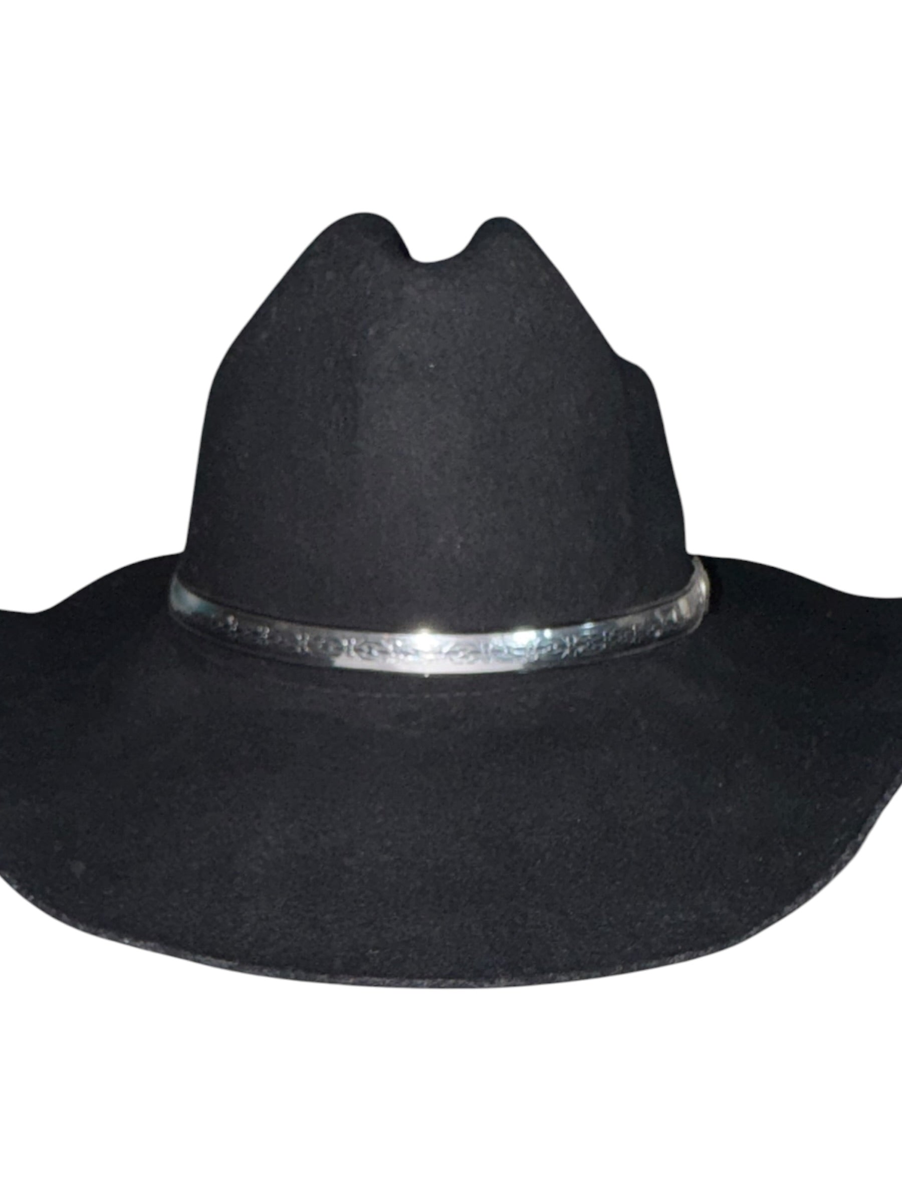 Renegade Black Felt Cowboy Hat with Silver Hatband
