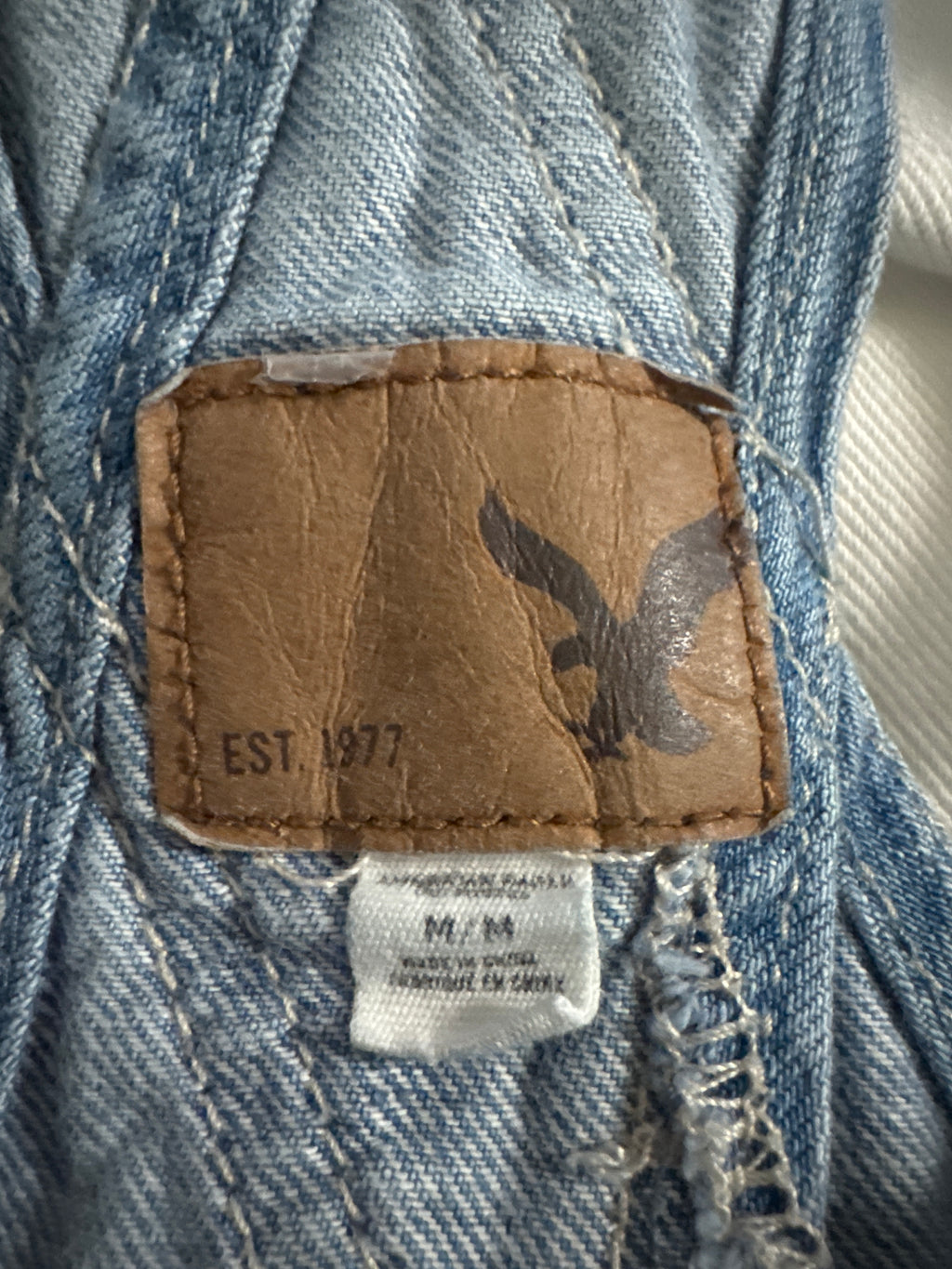 American Eagle Distressed Denim Overalls | Light Wash Relaxed Fit