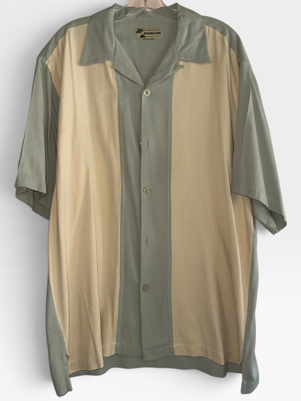 Hibiscus Hawaii Bamboo Embroidered Bowling Shirt