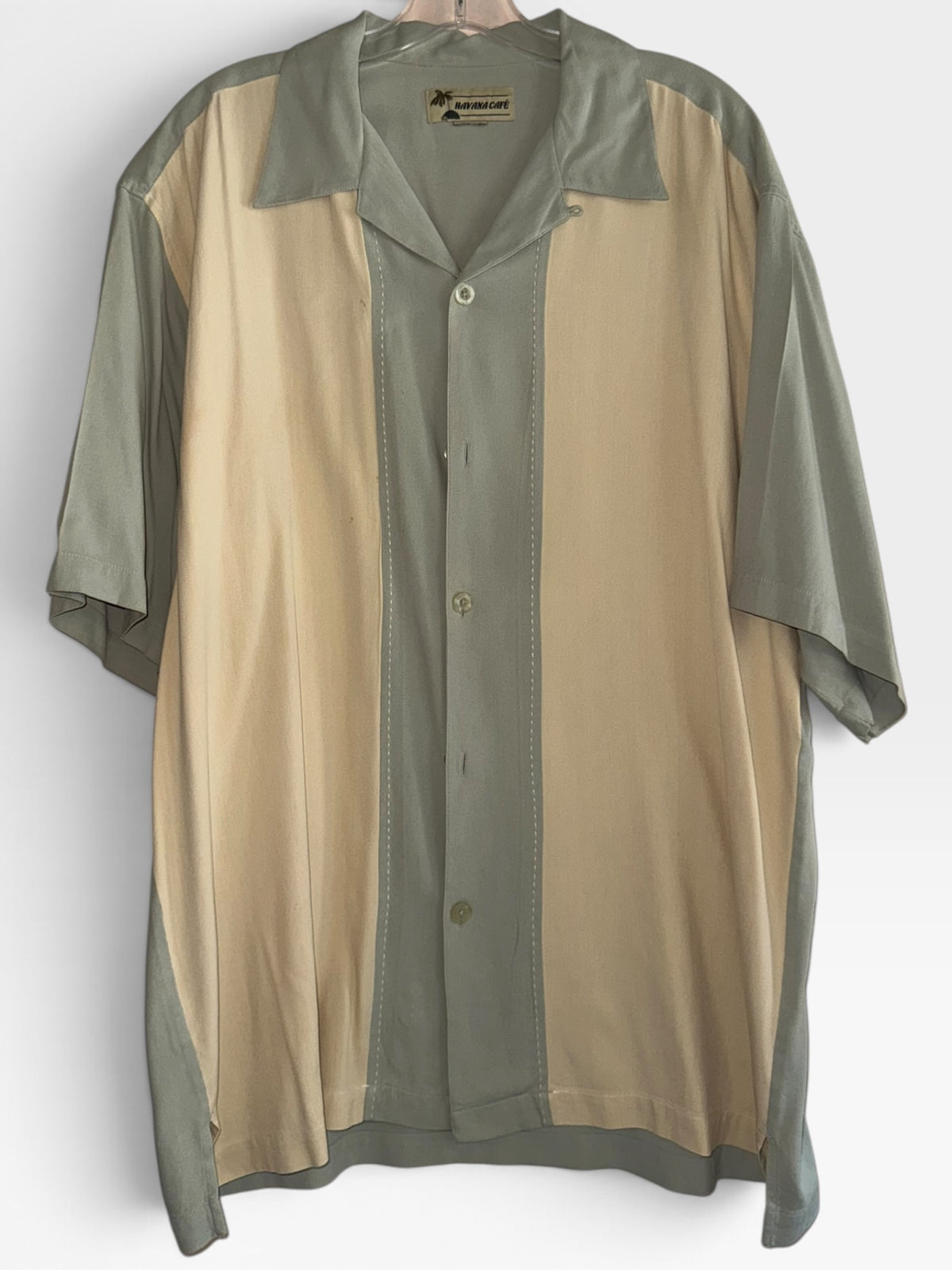 Hibiscus Hawaii Bamboo Embroidered Bowling Shirt