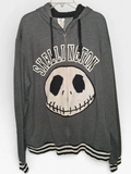 Disney Jack Skellington Gray Varsity Zip-Up Hoodie