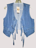 DAZY Blue Denim Tie-Front Vest