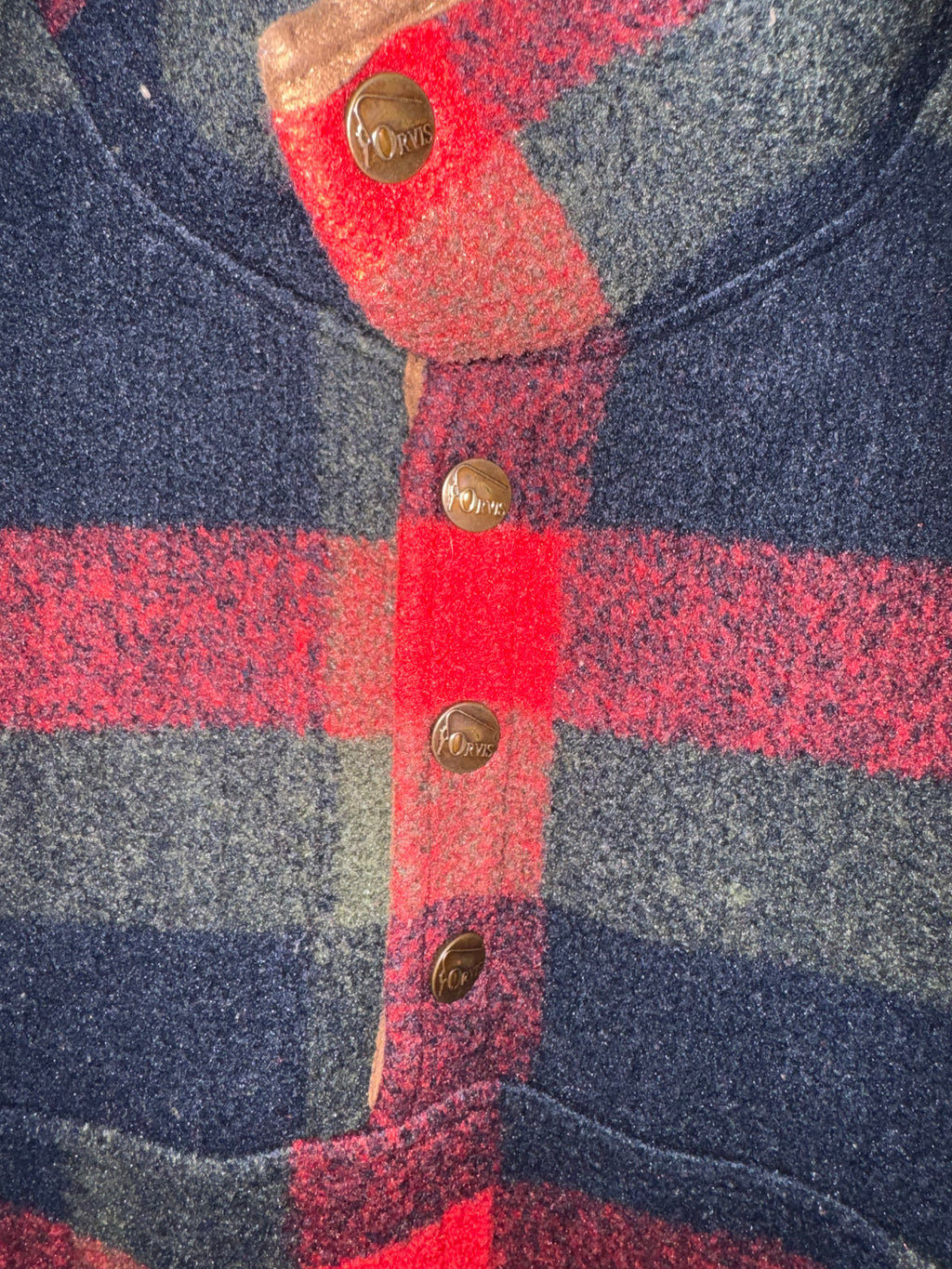 Orvis Buffalo Plaid Fleece Pullover