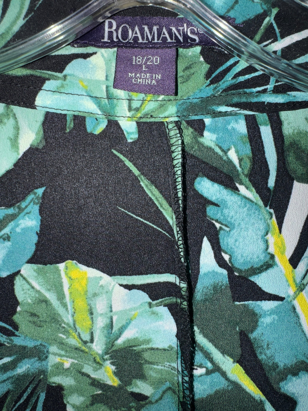 Roaman’s Tropical Open Front Kimono