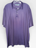 Roundtree & Yorke Performance Men's Purple Geometric Print Polo