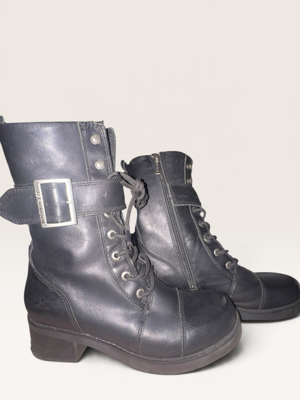 Harley-Davidson Jammie Black Leather Moto Boots