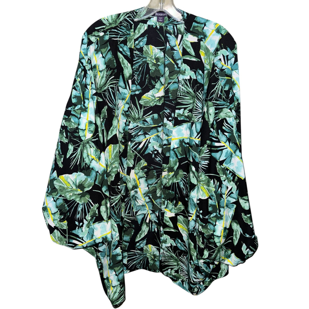 Roaman’s Tropical Open Front Kimono