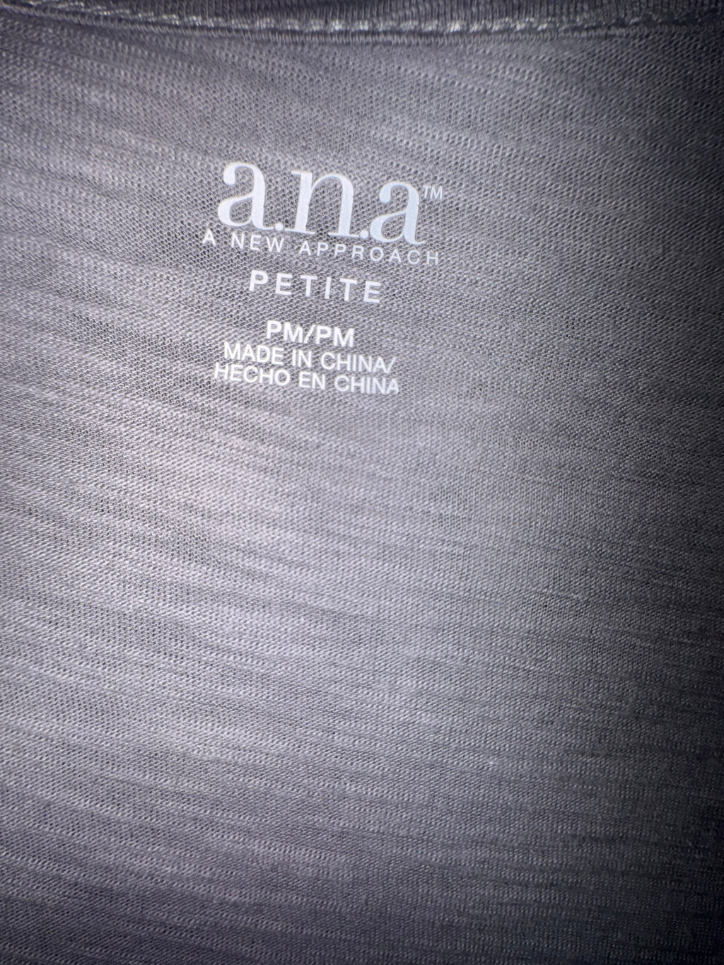 a.n.a. Gray Embellished Slub-Knit T-Shirt