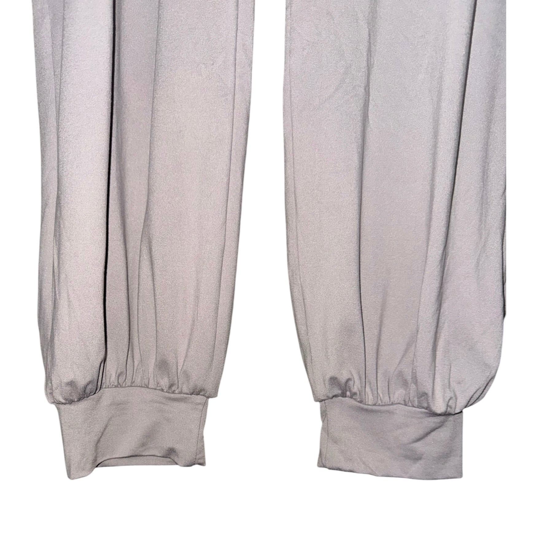 Taupe Crossover-Waist Harem Jogger Pants