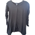 Love by Chelsey Ruched Sleeve V-Neck Tunic Top