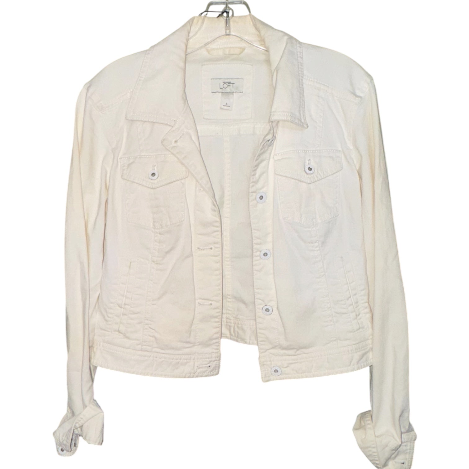 Ann Taylor LOFT White Denim Jacket