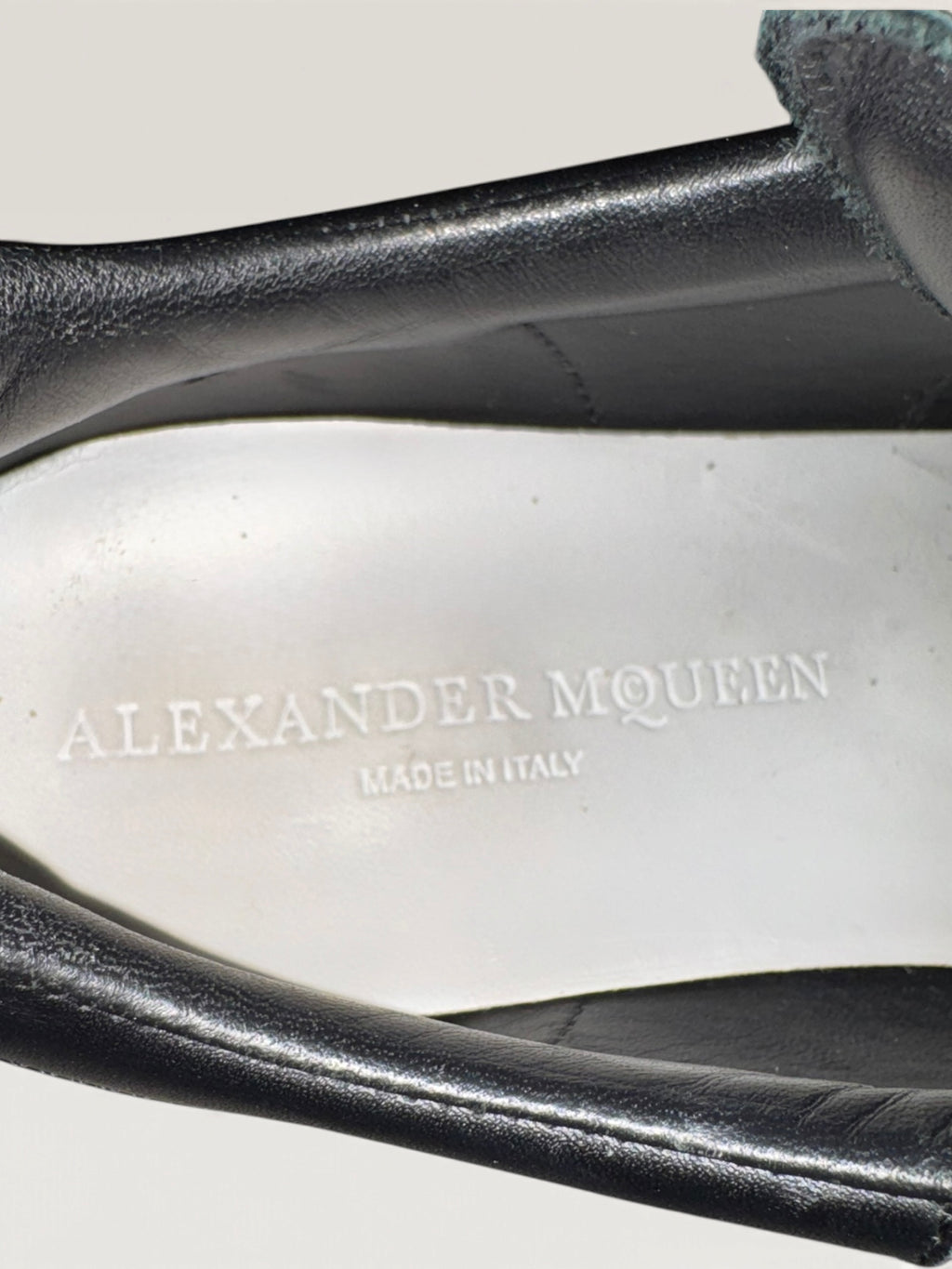 Alexander McQueen Oversized Black Leather Platform Sneakers
