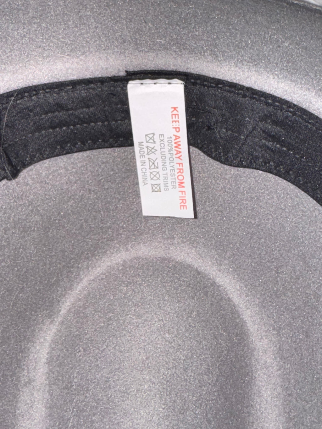 Light Gray Wide Brim Fedora Hat | Classic Rancher Style with Black Band