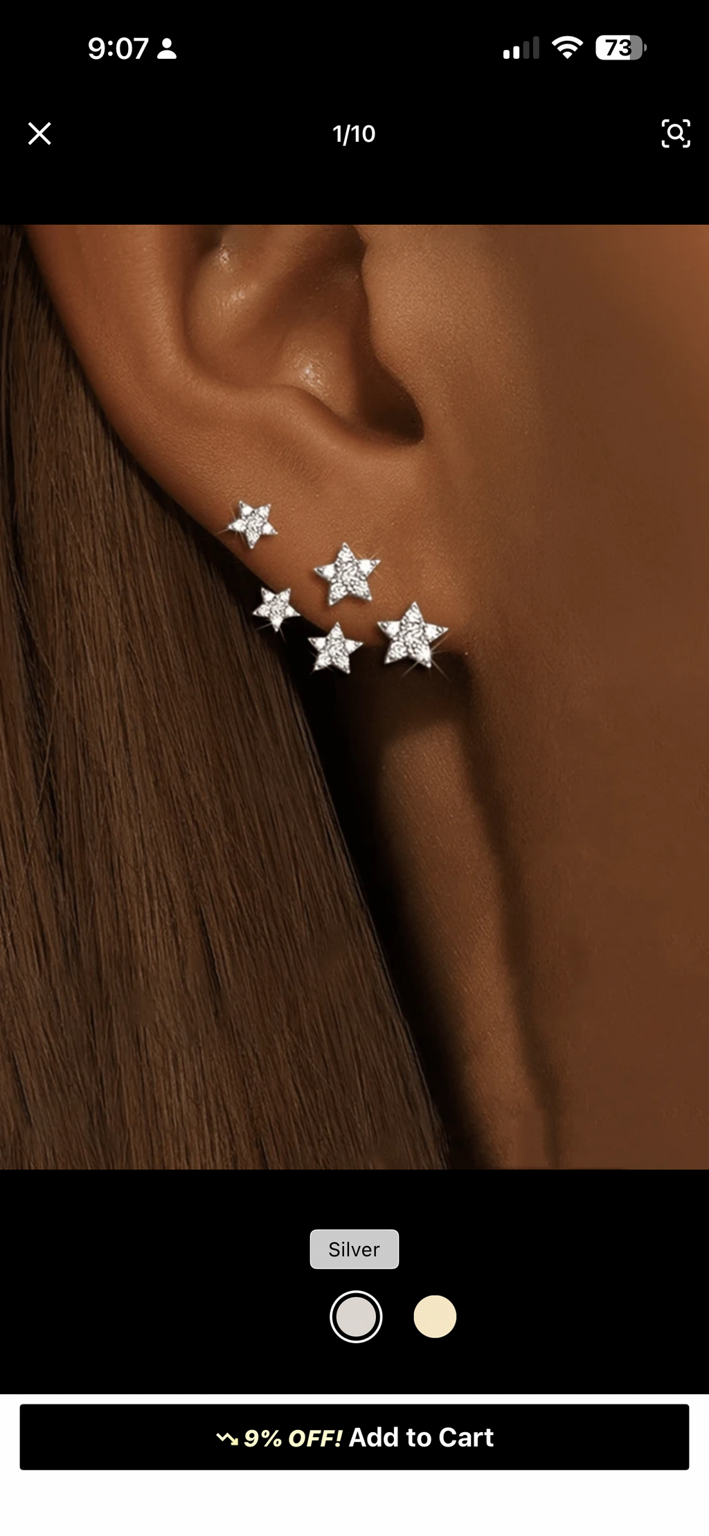 Silver Starburst Pearl Earrings