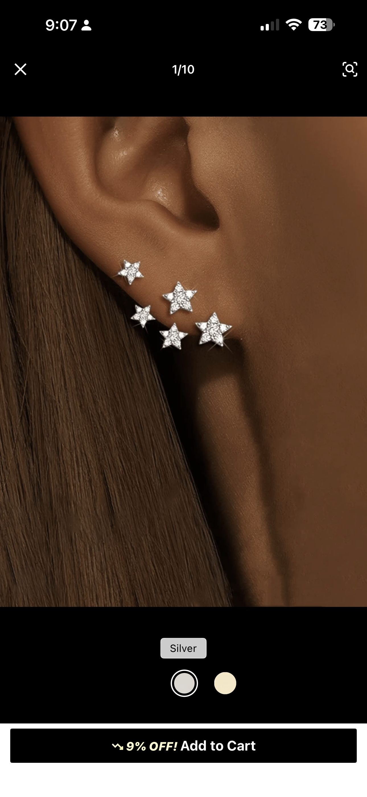 Silver Starburst Pearl Earrings