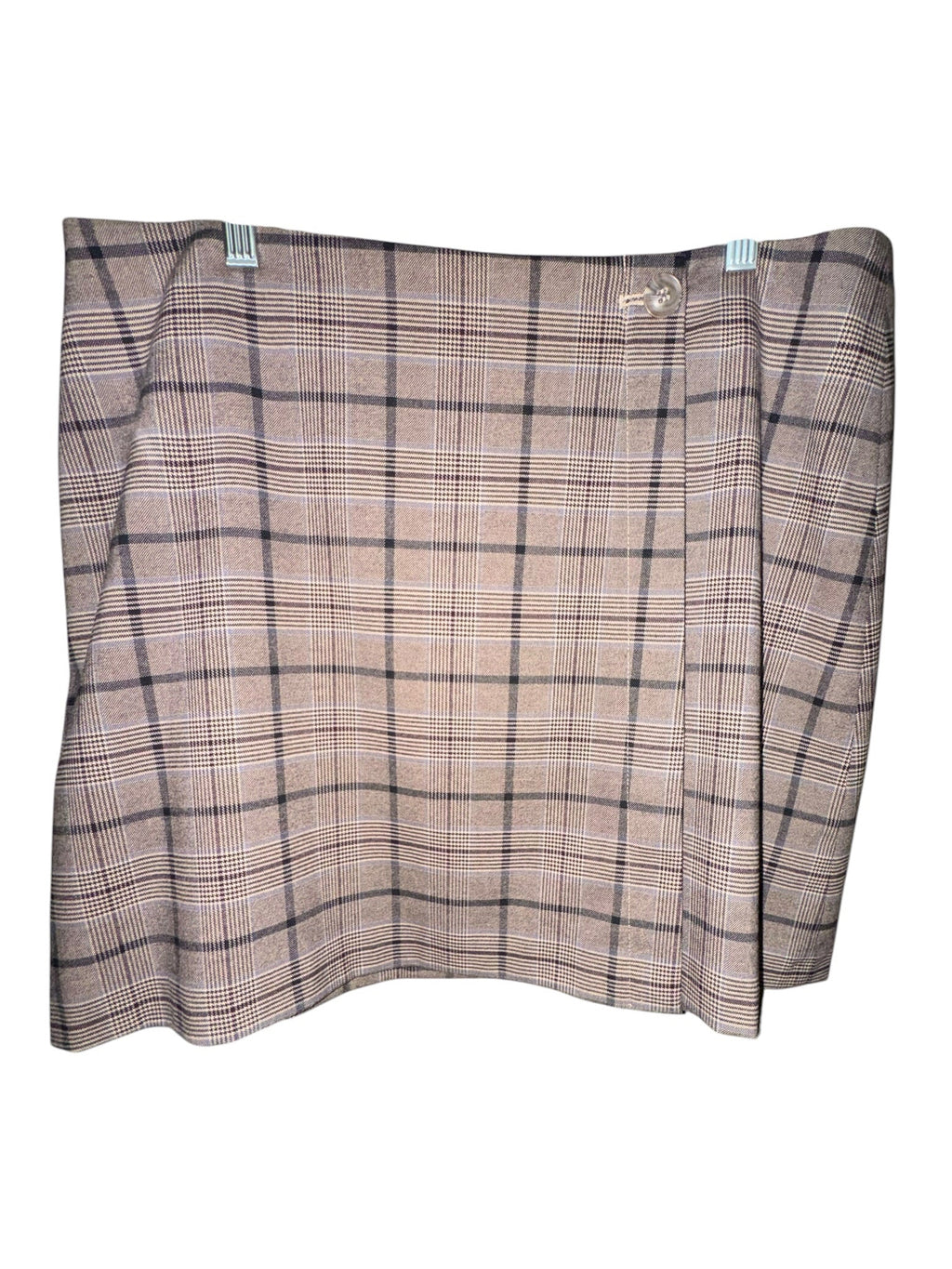 Cremieux Plaid Wrap Skirt