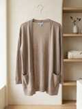 Cashmere Blend Open Front Cardigan