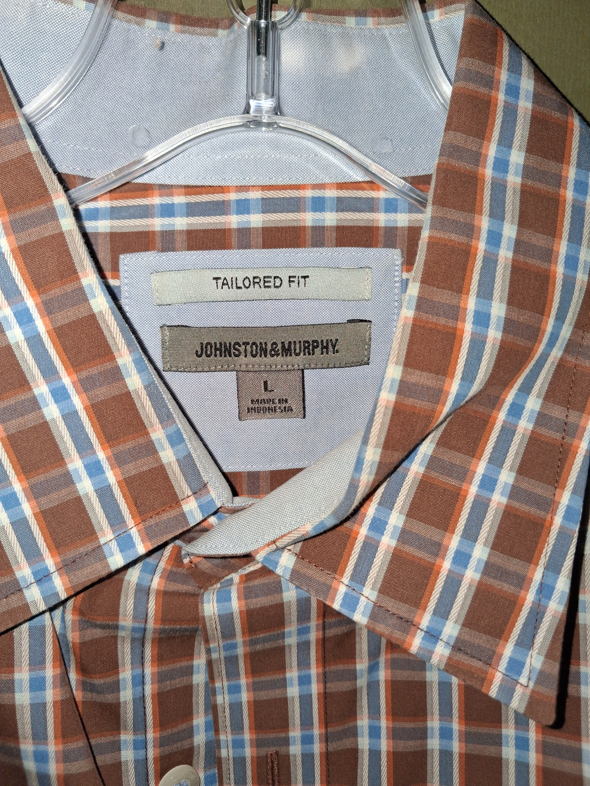 Johnston & Murphy Tailored Fit Plaid Shirt