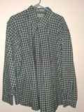 L.L.Bean Green & Navy Plaid Wrinkle-Resistant Shirt