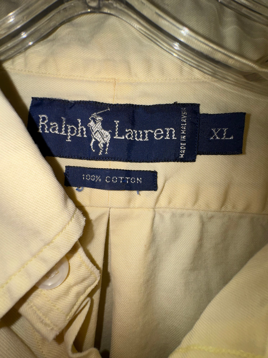 Ralph Lauren Pale Yellow Button-Down