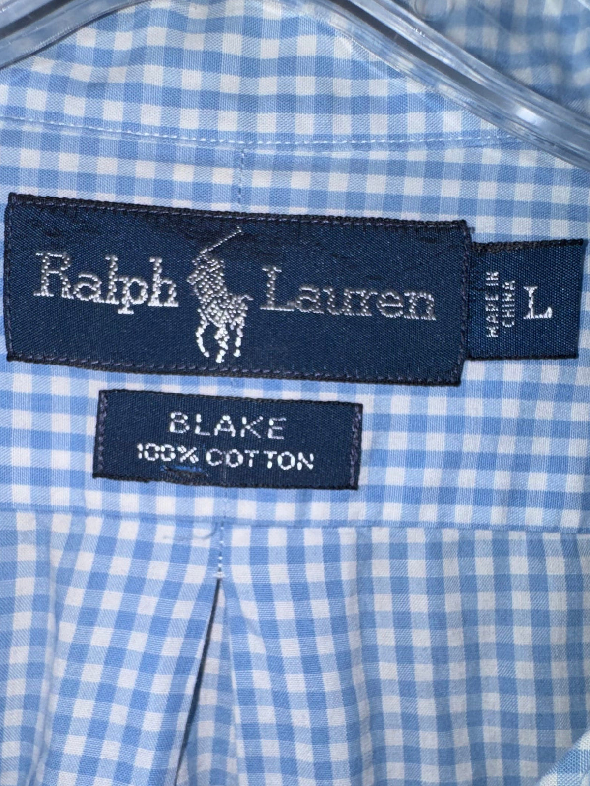 Ralph Lauren Blake Blue & White Micro-Check Button-Down