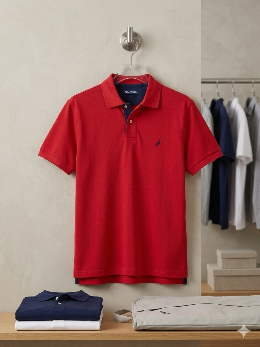 Nautica Men's Classic Fit Short Sleeve Polo Shirt