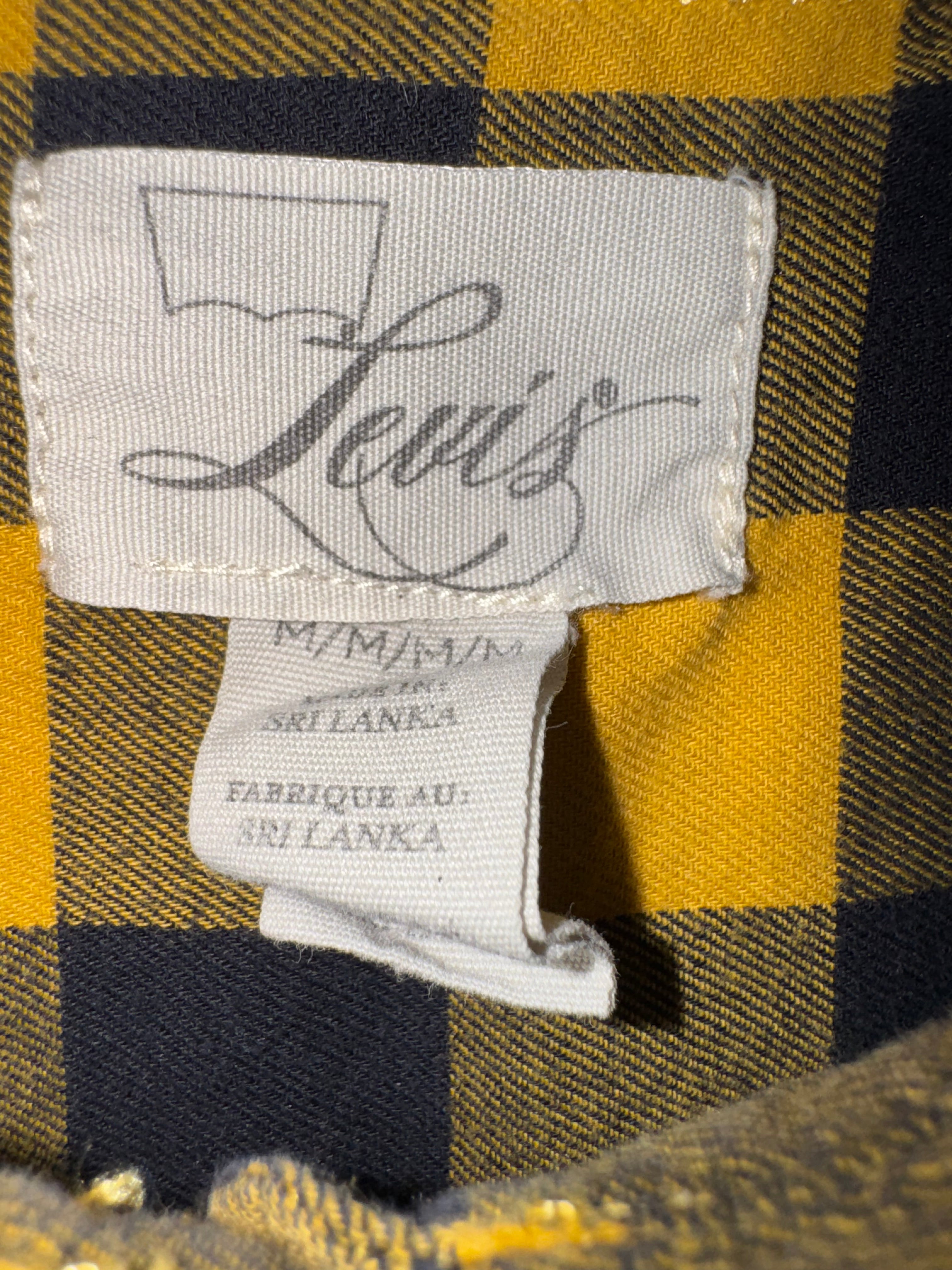 Levi’s Yellow and Black Buffalo Plaid Shirt